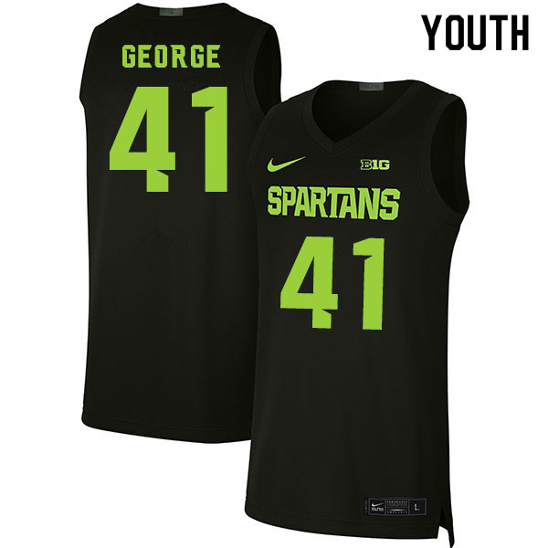 2020 Youth #41 Conner George Michigan State Spartans College Basketball Jerseys Sale-Black